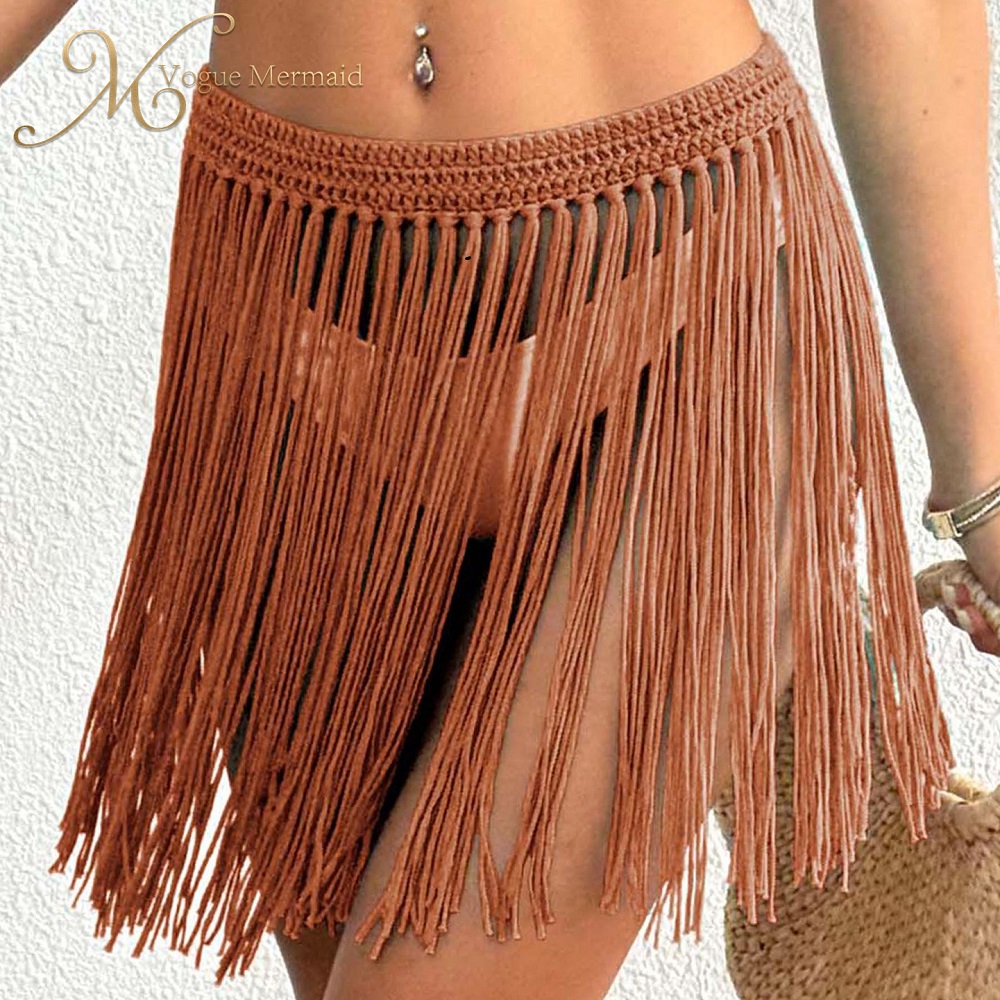 Pure Hand Hook Fringe Half Crochet Tassel Skirt